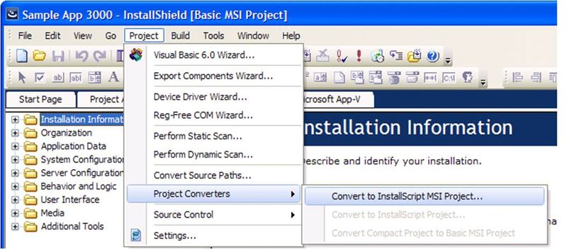 Plan B: Converting Between InstallShield Project Types