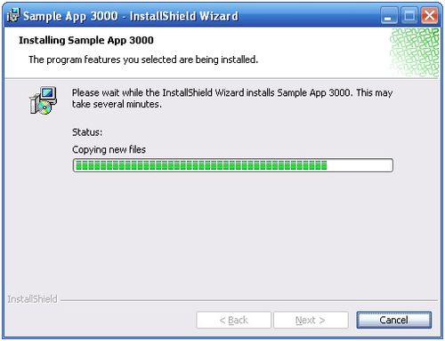 Showing Action Messages During Software Installation