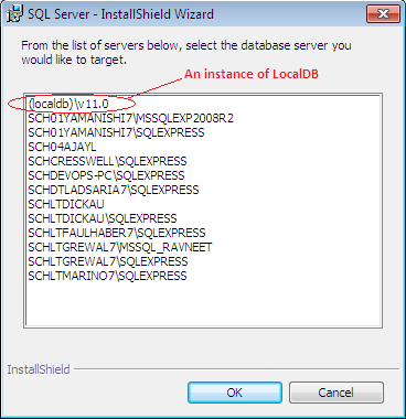 Tips for SQL Server 2012 Express LocalDB Support
