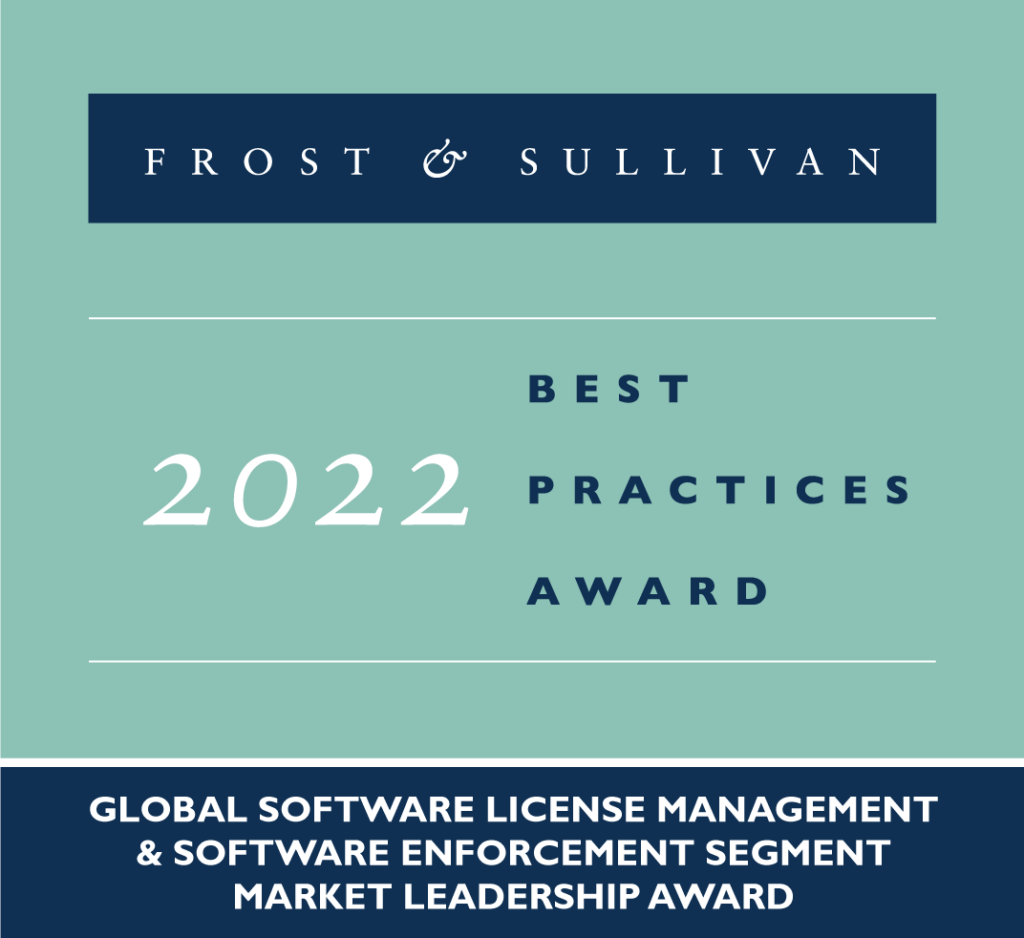 Revenera are recognized as leaders in software license enforcement, winning Frost & Sullivan's Best Practices Award for the software enforcement segment of the SLM industry.